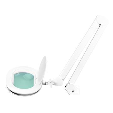 Elegante 6028 60 LED 5D Luplampe til bordplade + justerbart lysintensitet, hvid