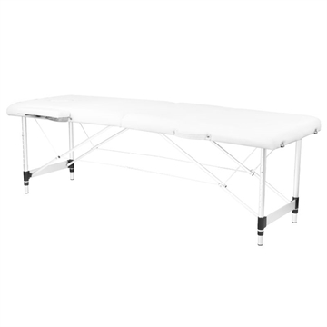 Transportabel aluminium massagebriks hvid 2 sektioner