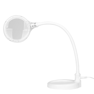Elegante 2014 Luplampe 30 5D LED med bordstativ og klemme hvid