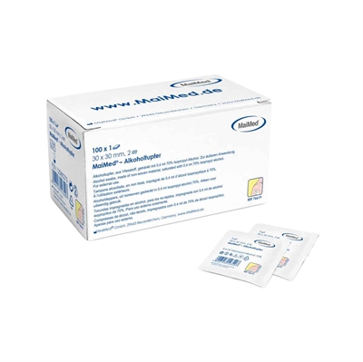 MAIMED ALCOHOL SWABS 60X30MM 70 % ETHANOL 100 STK