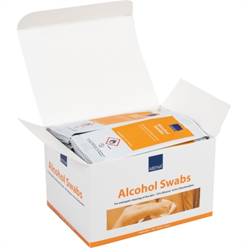 ABENA ALCOHOL SWABS 14X18CM ENKELTPAKKET 50 STK