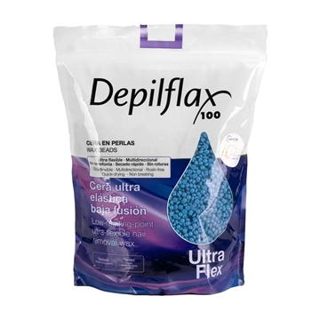 DEPILFLAX VOKS PERLER FLEKSIBEL LAVTSMELTENDE ULTRAFLEX BLÅ 1000 G