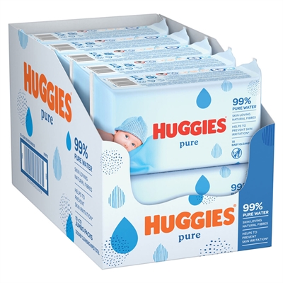 HUGGIES WIPES PURE 10 X 56 WIPES