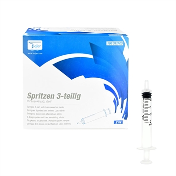 TEQLER STERIL SPRØJTER MED LUER-SPIDS 2 ML 25 STK