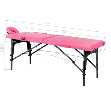 BALANCE 2 SEGMENTET FOLDBAR MASSAGEBRIKS I TRÆ PINK OG SORT