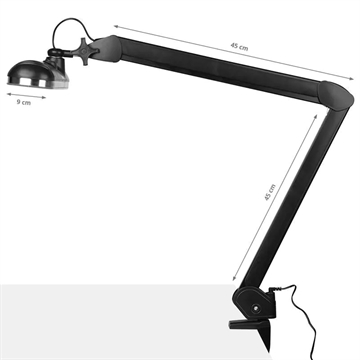 Elegant 801-TL LED arbejdslampe til bordmontering med justerbar lysintensitet i farven, sort