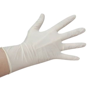 Hvid latex handsker pudderfri