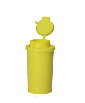 KANYLEBEHOLDER MED LÅG GUL 0,1L